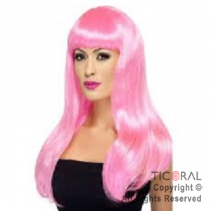 PELUCA LACIA LARGA ROSA x 1